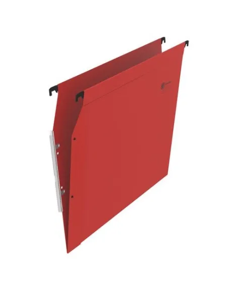 Carpeta colgantes A4 visor lateral color roja