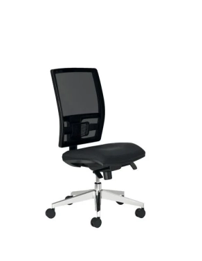 Silla oficina JMB Activ sincro malla patas cromadas negra