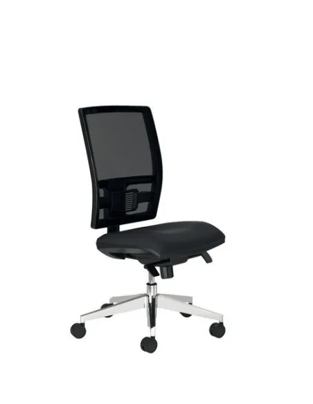 Silla oficina JMB Activ sincro malla patas cromadas negra