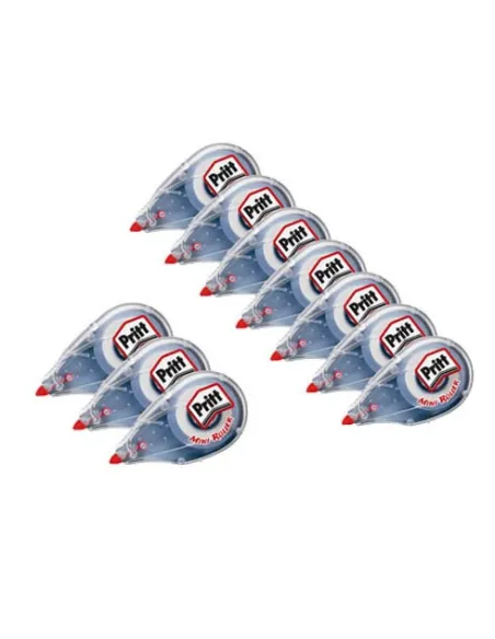 Lote 10 correctores cinta Pritt mini roller