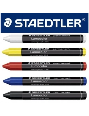 Caja 12 ceras lumocolor omnigraph 236 amarillas