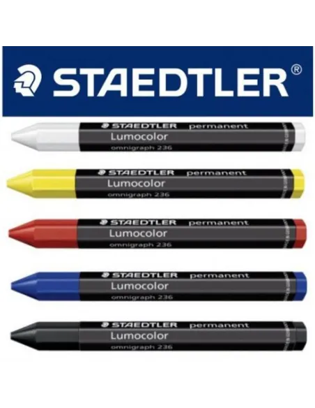 Caja 12 ceras lumocolor omnigraph 236 rojo