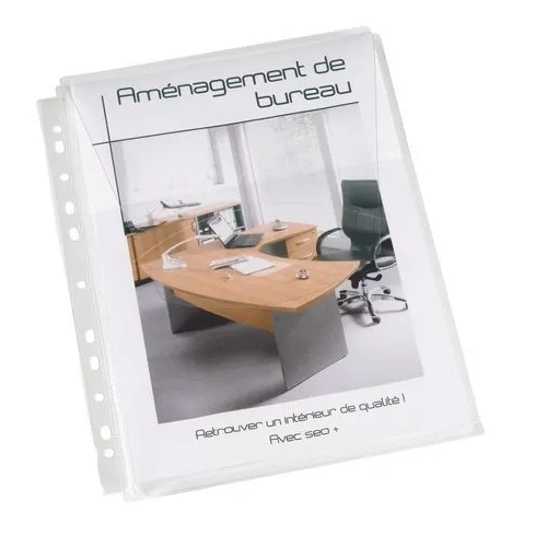 Bolsa 10 fundas PP multitaladro solapa superior