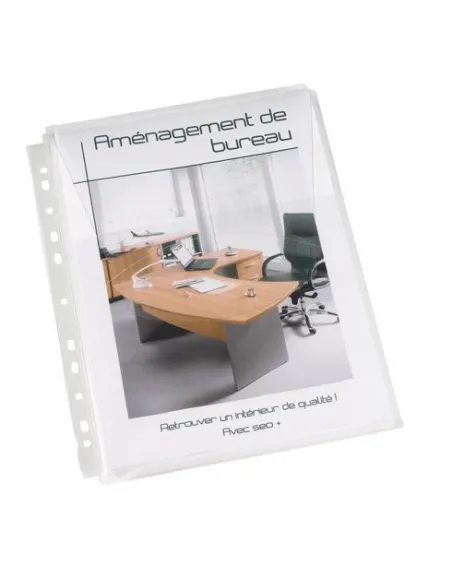 Bolsa 10 fundas PP multitaladro solapa superior