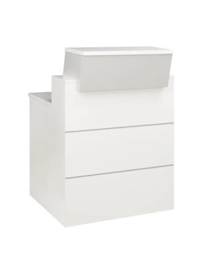 Mostrador alto recto 110x80 gris Quadri