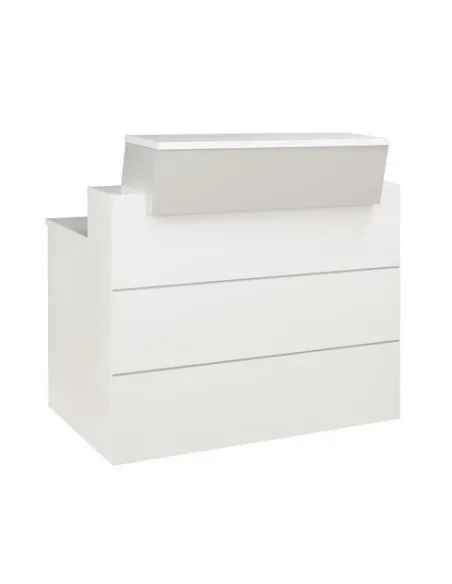 Mostrador alto recto 110x120 gris Quadri