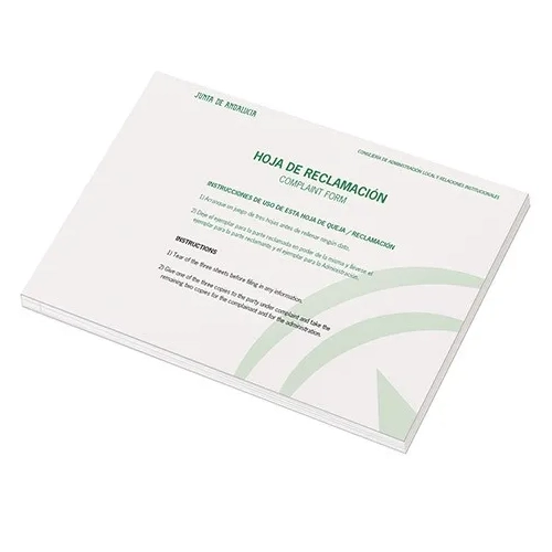 Libro reclamaciones andalucia