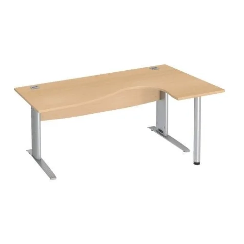 Mesa oficina 180 haya ala derecha patas metal aluminio