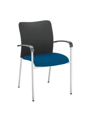 Silla visitante con brazos siracusa azul