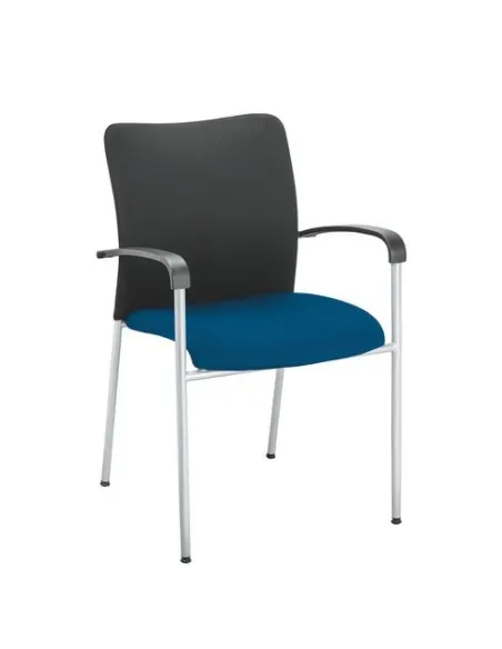 Silla visitante con brazos siracusa azul