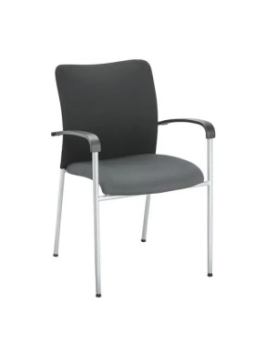 Silla visitante con brazos Siracusa gris