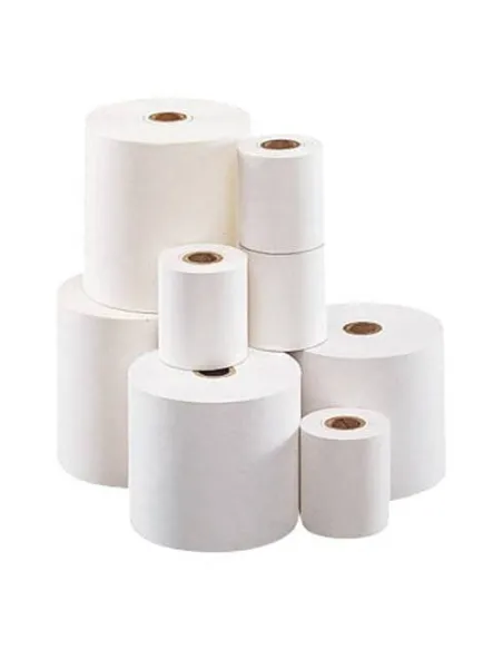 Rollo bobina de papel termico 80x60 para registradoras, calculadoras