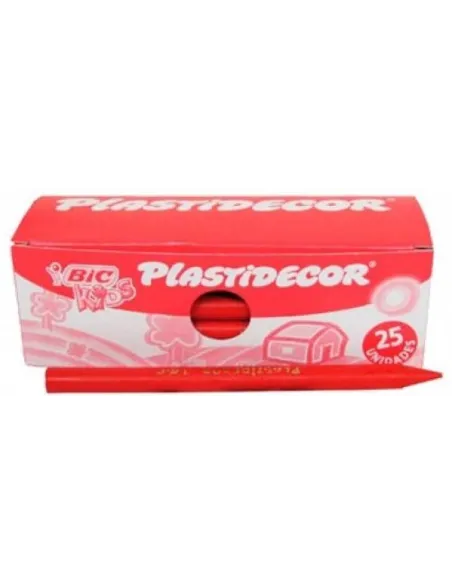 Ceras Plastidecor Bic Kids  color roja