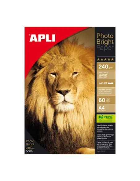 Papel fotografico Apli Photo Bright A4 240 gramos 4137