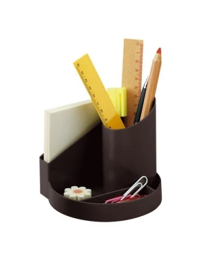 Cubilete 4 departamentos portalapices plastico negro