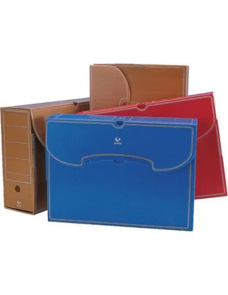 Archivo definitivo plastico folio marrón