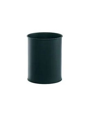 Papelera metal Deco negro 15 litros.