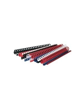 Caja 100 canutillos plasticos 16mm negro