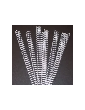 Espirales metálicas 12mm paso 5:1 para encuadernar blanca