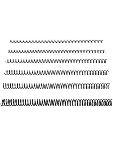 Espirales metálicas 18mm paso 5:1 para encuadernar negra