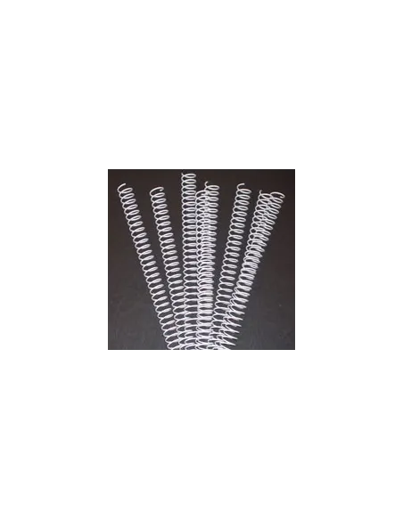 Espirales metálicas 24mm paso 5:1 para encuadernar blanca