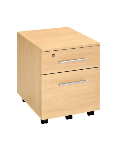 Cajonera madera con ruedas 2 cajones Altys haya