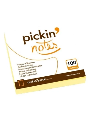 Block 100 hojas notas adhesiva 76x76 Picking Pack