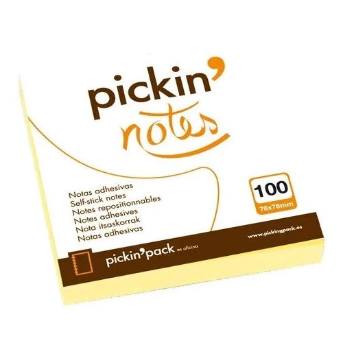 Block 100 hojas notas adhesiva 76x76 Picking Pack