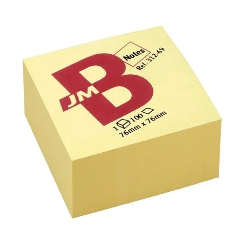 Cubo 400 notas amarillo 76x76mm