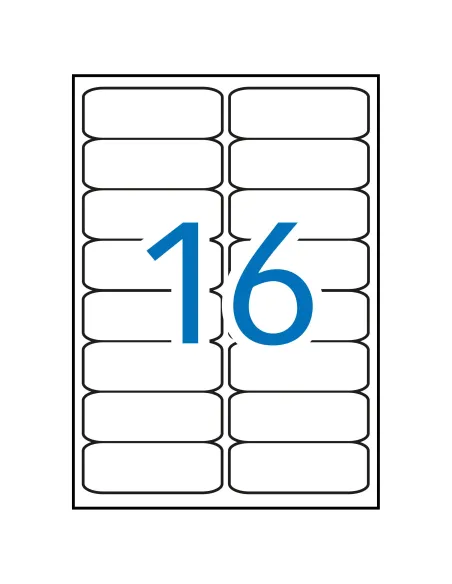 Etiquetas autoadhesivas Apli 99x34 blancas caja 100 hojas