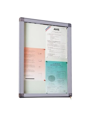 Vitrina exterior 4 hojas gris