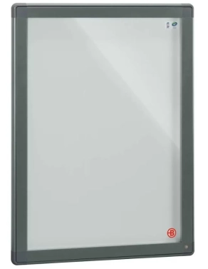 Vitrina exterior 9 hojas gris