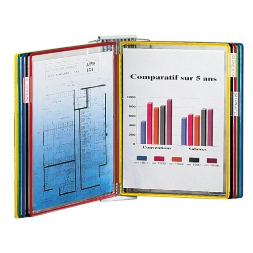 Soporte mural para 10 fundas