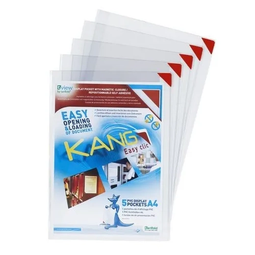 Pack 5 fundas adhesivas A4 kang easy clic