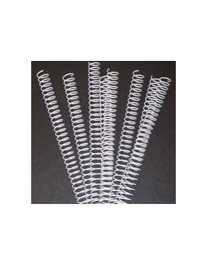Espirales metálicas 44mm paso 5:1 para encuadernar blanca