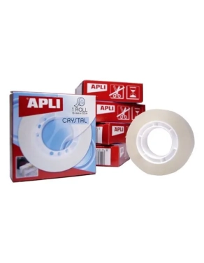 Cinta adhesiva crystal Apli 19mmx33m