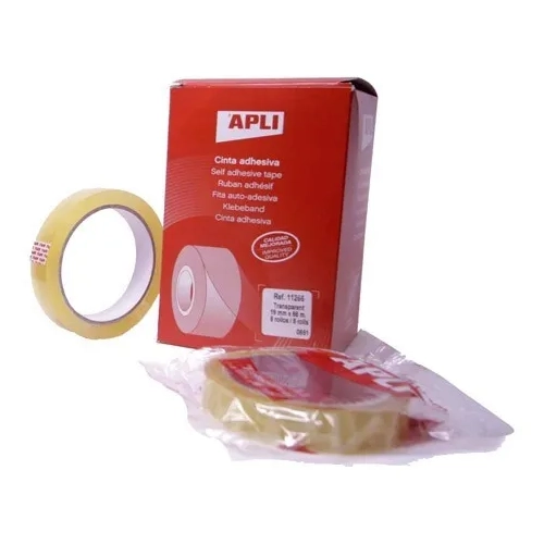 Cinta adhesiva transparente Apli 12mmx33m