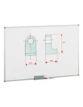 Pizarra lacada marco aluminio 120x150cm