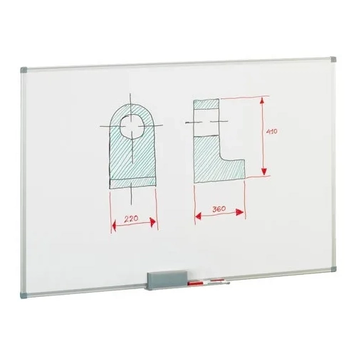 Pizarra lacada marco aluminio 120x150cm