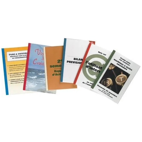 Pack 100 cubiertas 6mm 250g transparente-blanca Fellowes