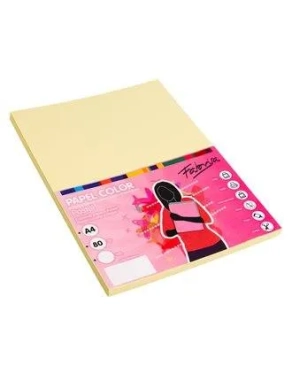 Papel de colores A4 80 gramos amarillo 100 hojas