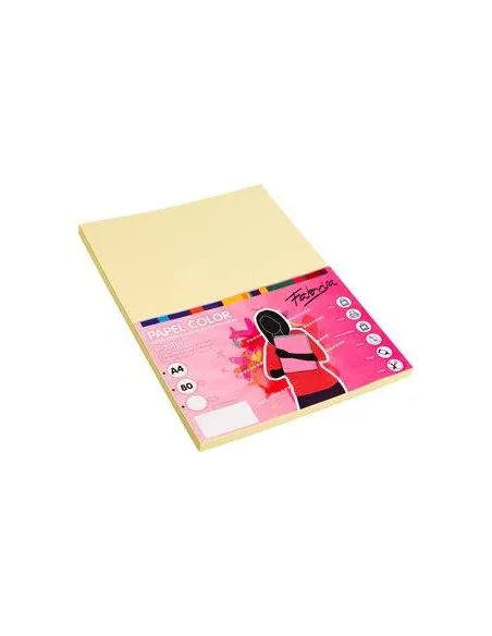 Papel de colores A4 80 gramos amarillo 100 hojas