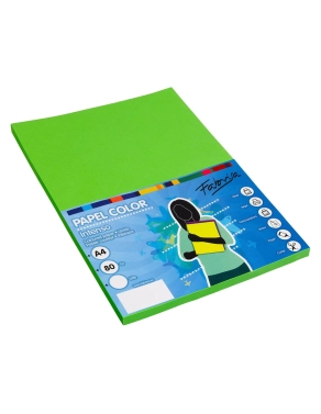 Papel de colores A4 80 gramos verde 100 hojas