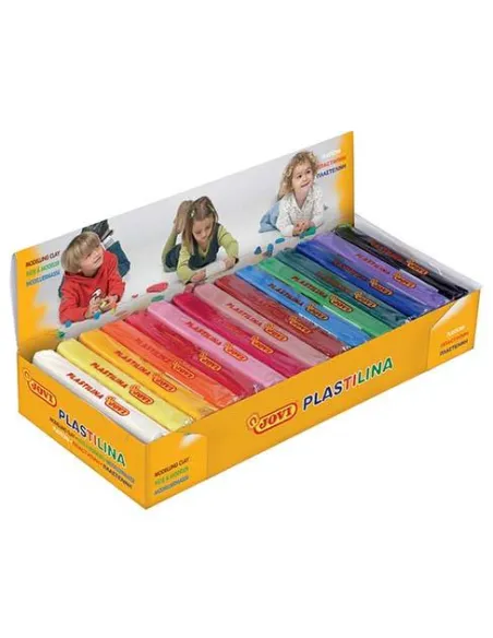 Caja de 15 pastillas plastilina 150g colores surtidos