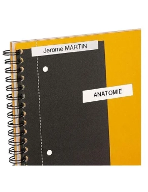 Cinta Dymo 9mmx7m negro sobre transparente