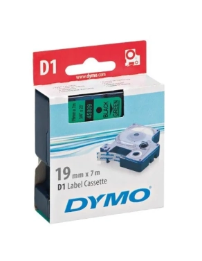 Cinta Dymo 19 mmx7m negro sobre verde