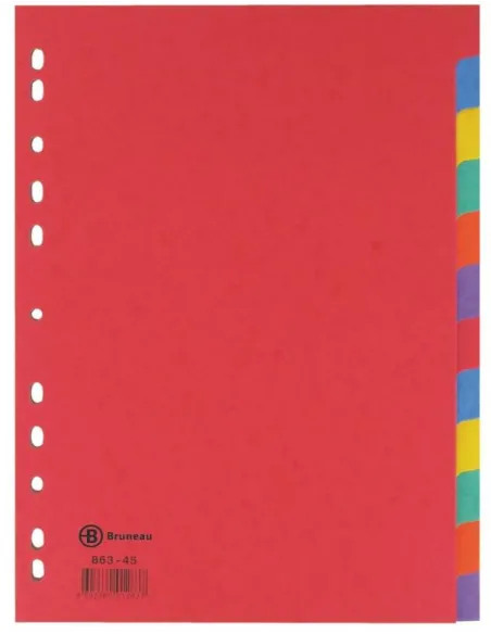 Separadores 12 divisiones color A4 JMB