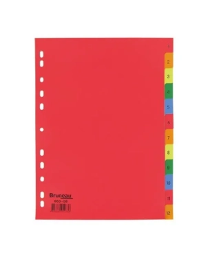 Juego separadores numericos 12 divisiones color A4 JMB