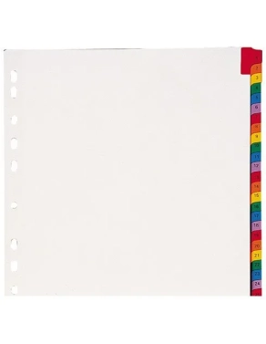 Juego separadores numericos 31 divisiones color A4 JMB