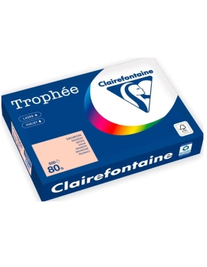 Papel clairefontaine A4 salmon pastel 500 hojas 80 gramos